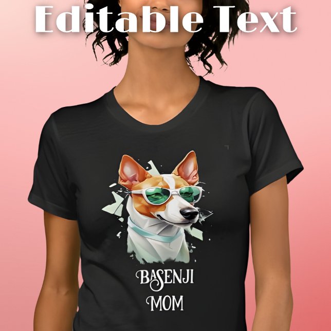 Basenji Dog Mama Sonnenbrille T-Shirt (Von Creator hochgeladen)