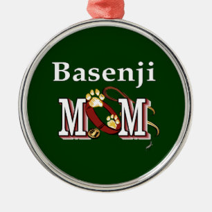 Basenji Dog MOM Silbernes Ornament
