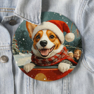 Basenji Dog Roller Untersetzer Weihnachten Button