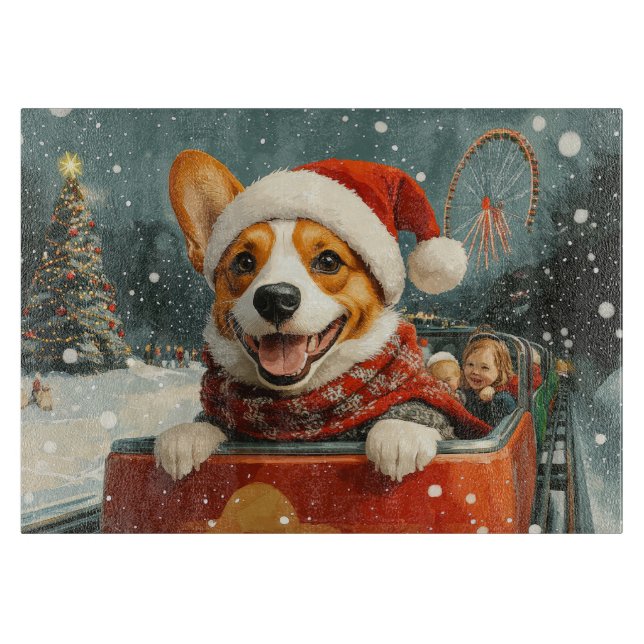 Basenji Dog Roller Untersetzer Weihnachten Schneidebrett (Vorderseite)