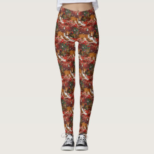 Basenji Dog Weihnachtsfest Leggings