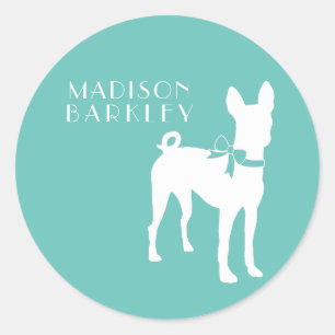 Basenji Doppy Welpe Runder Aufkleber