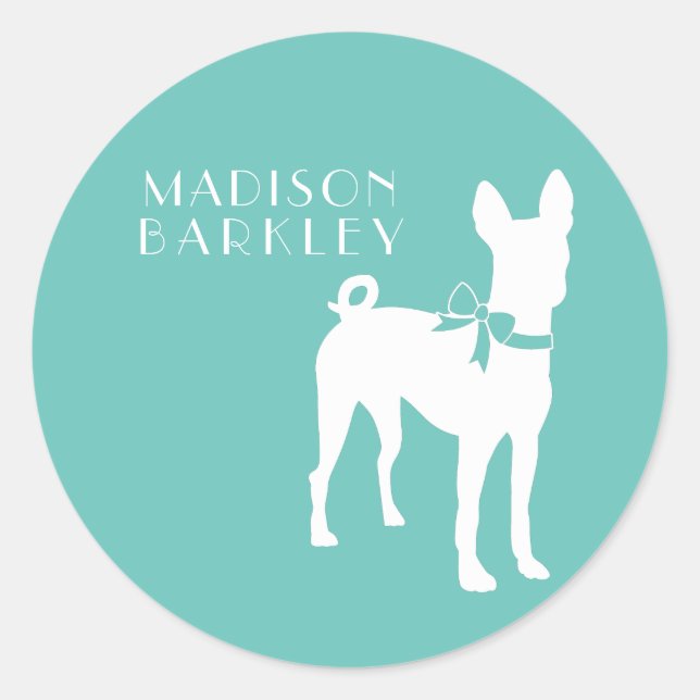 Basenji Doppy Welpe Runder Aufkleber (Vorderseite)