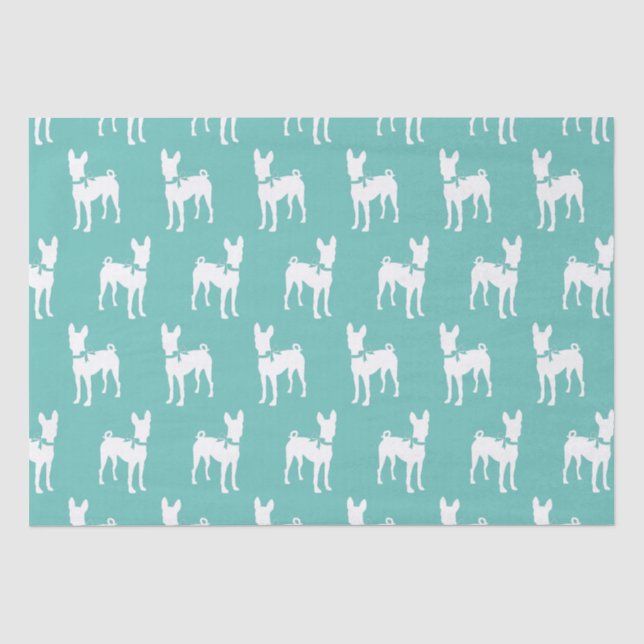 Basenji Doppy Welpe Seidenpapier (Vorderseite)