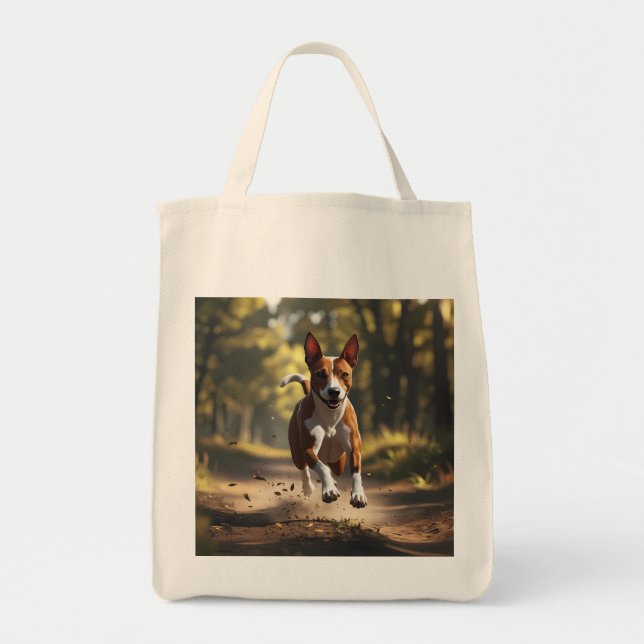 Basenji Elegant Lebensmittelgeschäft Tote Bag Tragetasche (Vorne)