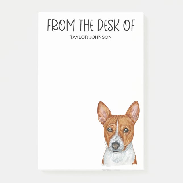 Basenji-Fan Post-it Klebezettel (Vorderseite)