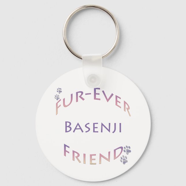 Basenji Furever Schlüsselanhänger (Vorderseite)