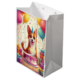 Basenji-Geburtstagsfeier Mittlere Geschenktüte