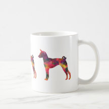 Basenji Geometric Pattern Silhouette Multi