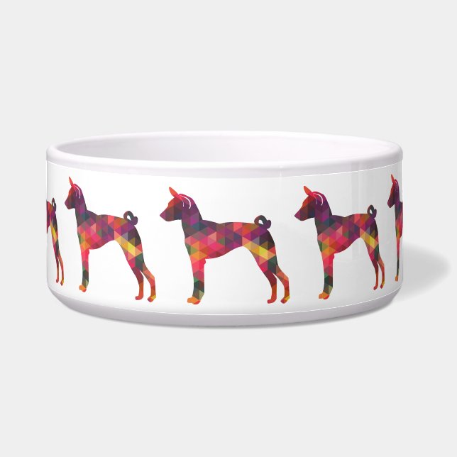 Basenji Geometric Pattern Silhouette Multi Napf (Vorderseite)