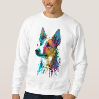 Basenji - Graffiti Neon Ink Splash Sweatshirt