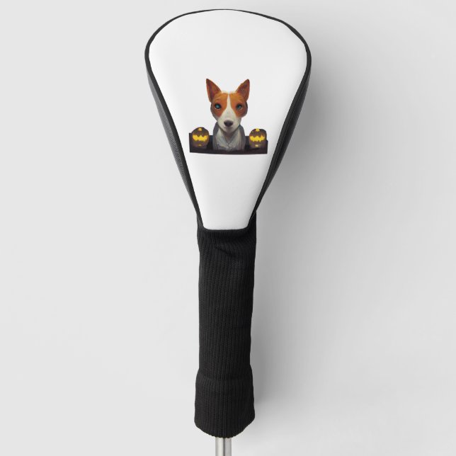 Basenji Halloween - Halloween Basenji Golf Headcover (Vorderseite)