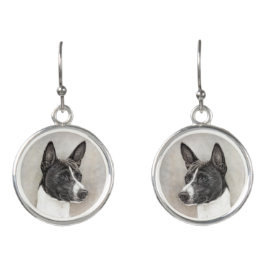 Basenji Hound Art Ohrringe