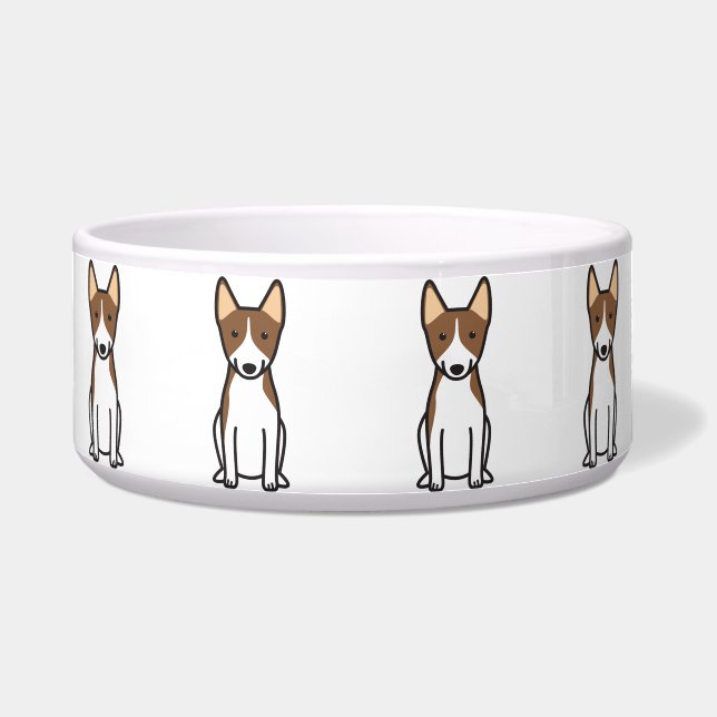 Basenji HundeCartoon Napf (Vorderseite)