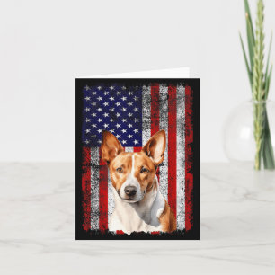 Basenji-Hundefreund US-Flagge 4. Juli Patriotisch Karte