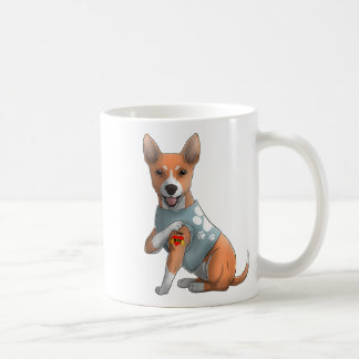 Basenji I Liebe Mama Tattoo Hundeshirt Mothers Kaffeetasse