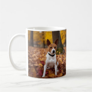 Basenji im Herbst Leaves Fall Inspiriert Kaffeetasse