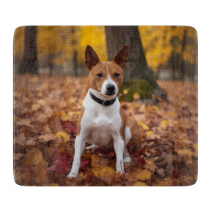 Basenji im Herbst Leaves Fall Inspiriert Schneidebrett