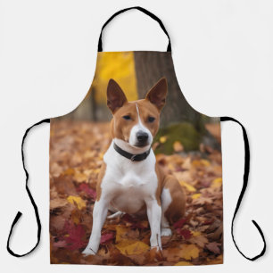 Basenji im Herbst Leaves Fall Inspiriert Schürze