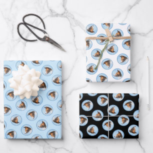 Basenji Malerei Kastanienrot Bindle Niedlicher Hun Geschenkpapier Set