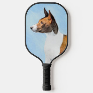 Basenji-Malerei - Niedlich Original Art Pickleball Schläger