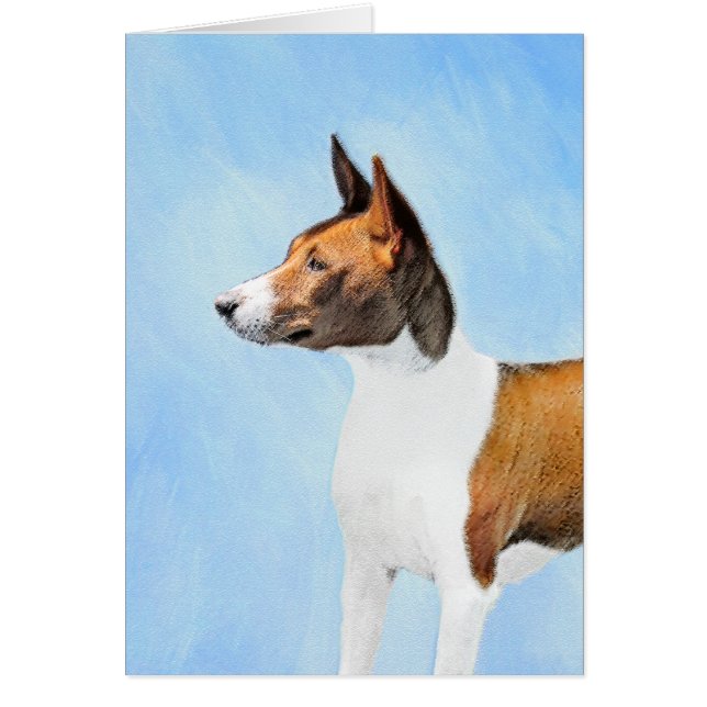 Basenji Malerei - Niedliche Originalkunst (Vorne)