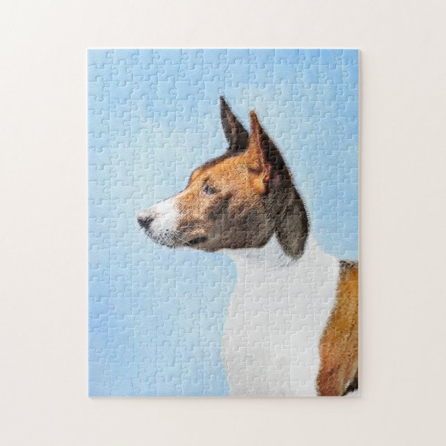 Basenji Malerei - Niedliche Originalkunst (Vertikal)