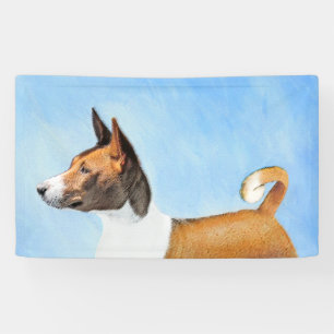 Basenji Malerei - Niedliche Originalkunst Banner
