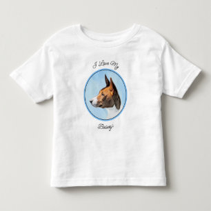 Basenji Malerei - Niedliche Originalkunst Kleinkind T-shirt