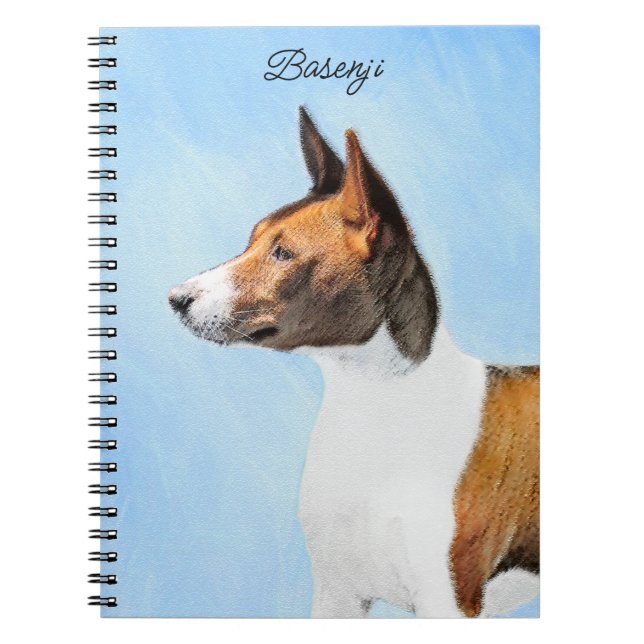 Basenji Malerei - Niedliche Originalkunst Notizblock (Vorderseite)
