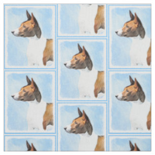 Basenji Malerei - Niedliche Originalkunst Stoff