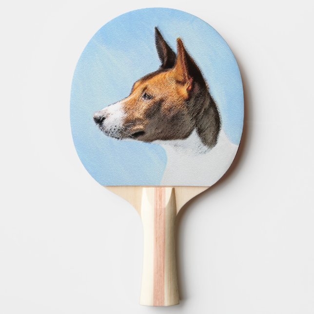 Basenji Malerei - Niedliche Originalkunst Tischtennis Schläger (Vorderseite)
