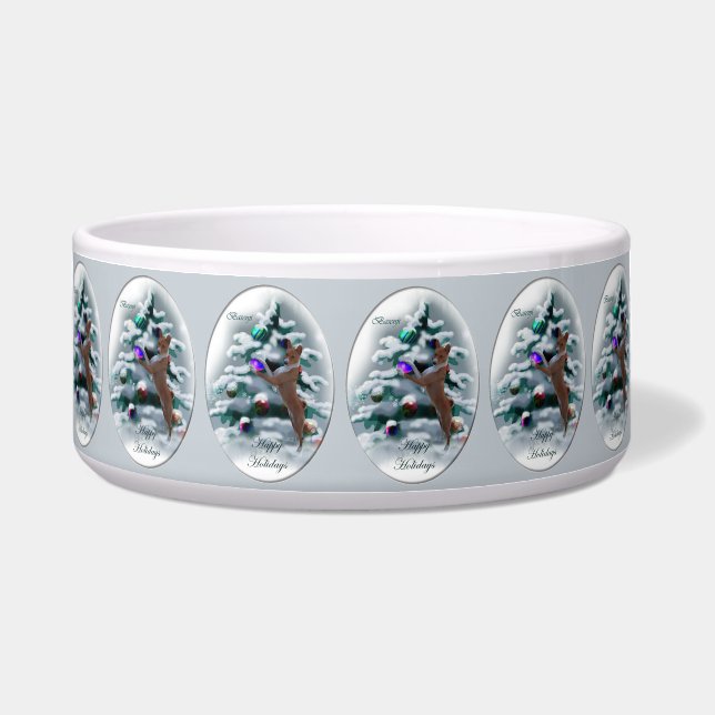 Basenji Merry Christmas Napf (Vorderseite)