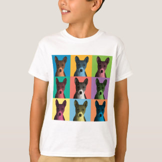 Basenji Pop-Kunst Jugend-T - Shirt