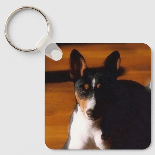 Basenji Schlüsselanhänger (Vorderseite)