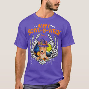 Basenji Skeleton Herz Happy HowlOWeen Costume  T-Shirt