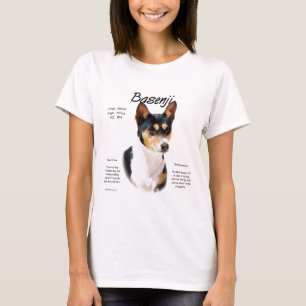 Basenji (tricolor) Geschichtsentwurf T-Shirt