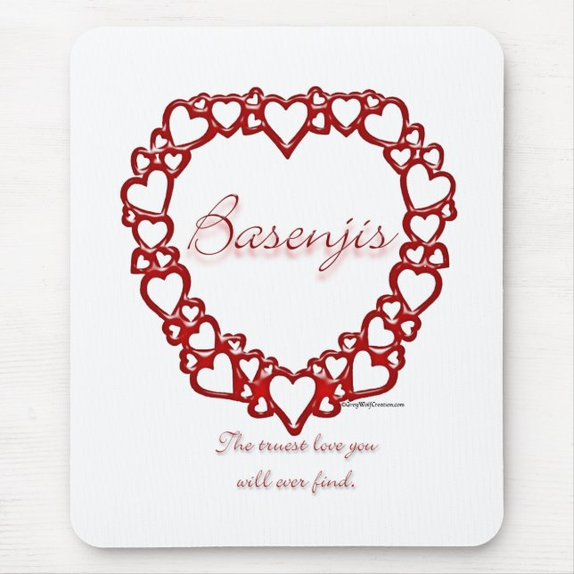 Basenji True Love Mousepad (Vorne)