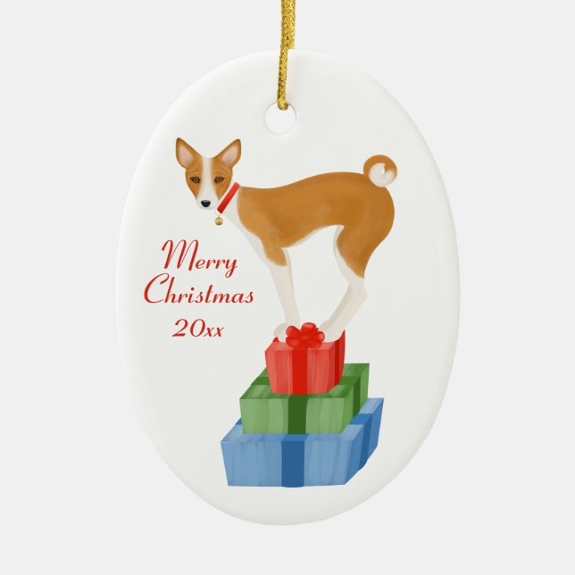 Basenji und Präsentierung Ornament (Vorne)