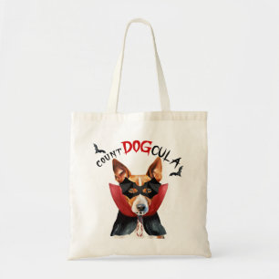 Basenji Vampire Dog Trick oder Treat Halloween Tragetasche