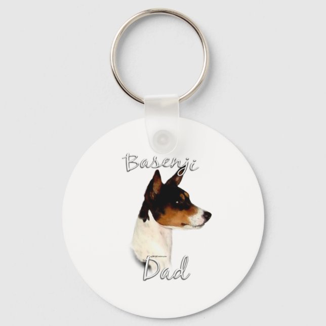 Basenji-Vater 2 Schlüsselanhänger (Vorderseite)