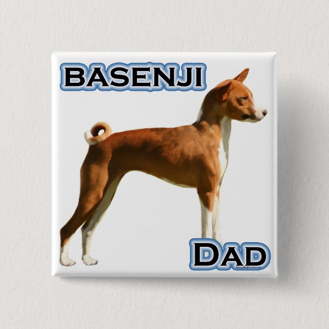 Basenji-Vater 4 Button (Vorderseite)