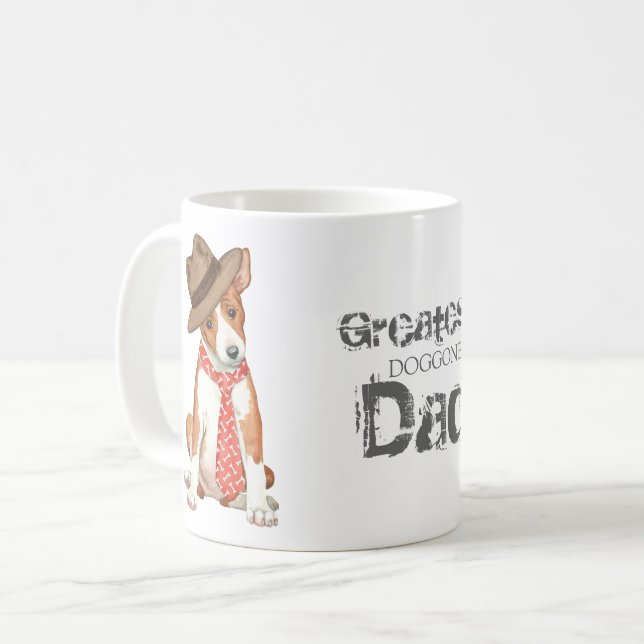 Basenji-Vater Kaffeetasse (Vorderseite Links)