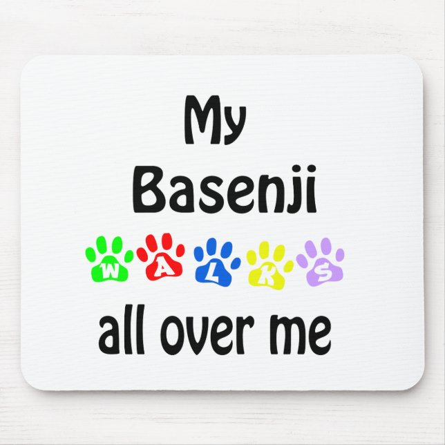 Basenji Walks Design Mousepad (Vorne)