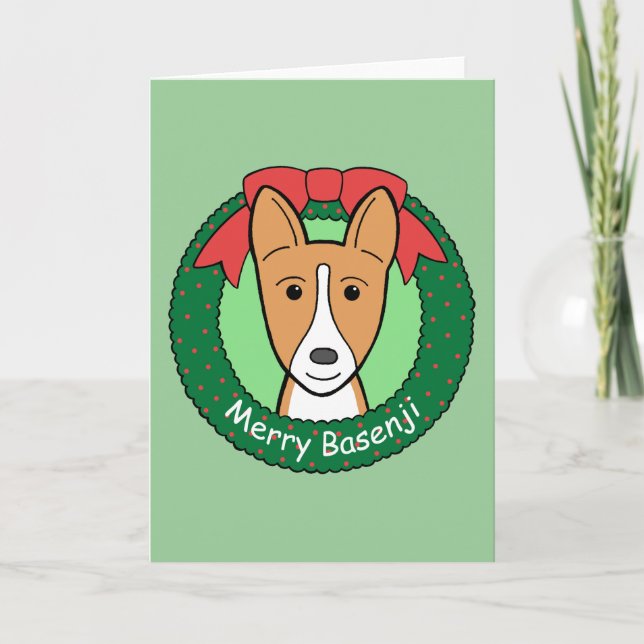 Basenji Weihnachten (Vorderseite)