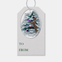 Basenji Weihnachtsgeschenke Tags Geschenkanhänger