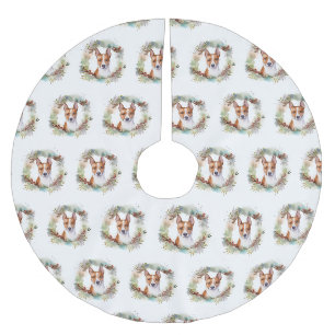 Basenji Weihnachtskraut Festliche Jungfrau Polyester Weihnachtsbaumdecke