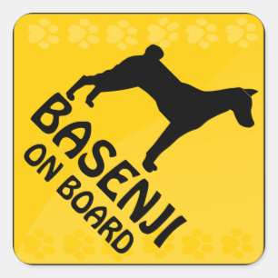 Basenji Xing Quadratischer Aufkleber