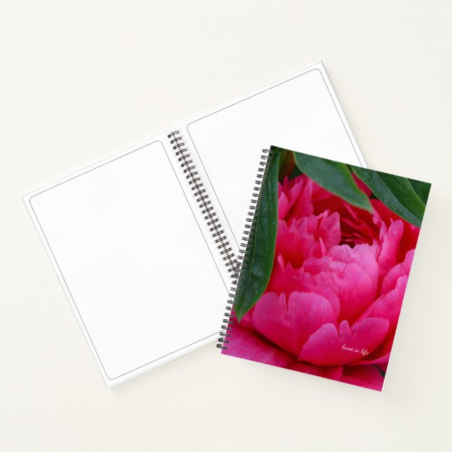 Bashful Pink Peony Notizbuch (Innenseite)