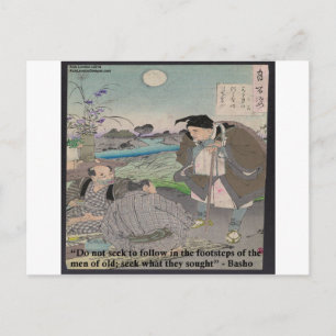 Bashō & Berühmtes Zitat Postkarte
